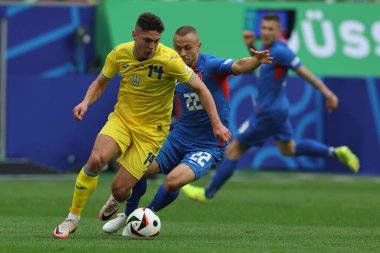 Düsseldorf, Almanya 21.06.2024: Dusseldorf 'taki Dsseldorf Arena' da Slovakya ile Ukrayna arasında oynanan E aşaması grup futbol maçı