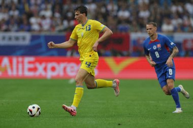 Düsseldorf, Almanya 21.06.2024: Dusseldorf 'taki Dsseldorf Arena' da Slovakya ile Ukrayna arasında oynanan E aşaması grup futbol maçı
