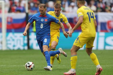 Düsseldorf, Almanya 21.06.2024: Dusseldorf 'taki Dsseldorf Arena' da Slovakya ile Ukrayna arasında oynanan E aşaması grup futbol maçı