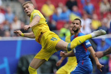 Düsseldorf, Almanya 21.06.2024: Dusseldorf 'taki Dsseldorf Arena' da Slovakya ile Ukrayna arasında oynanan E aşaması grup futbol maçı