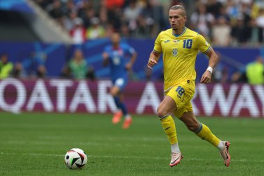 Düsseldorf, Almanya 21.06.2024: Dusseldorf 'taki Dsseldorf Arena' da Slovakya ile Ukrayna arasında oynanan E aşaması grup futbol maçı
