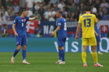 Düsseldorf, Almanya 21.06.2024: Dusseldorf 'taki Dsseldorf Arena' da Slovakya ile Ukrayna arasında oynanan E aşaması grup futbol maçı