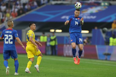 Düsseldorf, Almanya 21.06.2024: Dusseldorf 'taki Dsseldorf Arena' da Slovakya ile Ukrayna arasında oynanan E aşaması grup futbol maçı