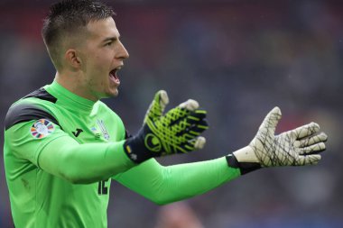 Düsseldorf, Almanya 21.06.2024: Dusseldorf 'taki Dsseldorf Arena' da Slovakya ile Ukrayna arasında oynanan E aşaması grup futbol maçı