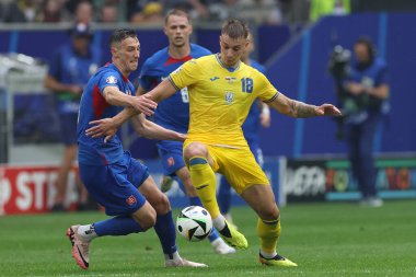 Düsseldorf, Almanya 21.06.2024: Dusseldorf 'taki Dsseldorf Arena' da Slovakya ile Ukrayna arasında oynanan E aşaması grup futbol maçı
