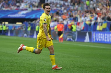 Düsseldorf, Almanya 21.06.2024: Dusseldorf 'taki Dsseldorf Arena' da Slovakya ile Ukrayna arasında oynanan E aşaması grup futbol maçı