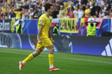 Düsseldorf, Almanya 21.06.2024: Dusseldorf 'taki Dsseldorf Arena' da Slovakya ile Ukrayna arasında oynanan E aşaması grup futbol maçı