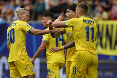 Düsseldorf, Almanya 21.06.2024: Dusseldorf 'taki Dsseldorf Arena' da Slovakya ile Ukrayna arasında oynanan E aşaması grup futbol maçı