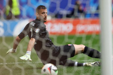 Düsseldorf, Almanya 21.06.2024: Dusseldorf 'taki Dsseldorf Arena' da Slovakya ile Ukrayna arasında oynanan E aşaması grup futbol maçı