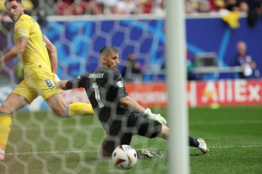 Düsseldorf, Almanya 21.06.2024: Dusseldorf 'taki Dsseldorf Arena' da Slovakya ile Ukrayna arasında oynanan E aşaması grup futbol maçı