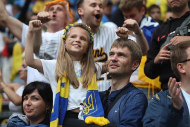 Düsseldorf, Almanya 21.06.2024: Dusseldorf 'taki Dsseldorf Arena' da Slovakya ile Ukrayna arasında oynanan E aşaması grup futbol maçı