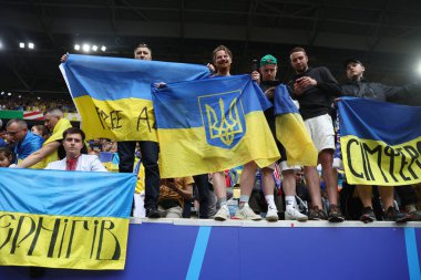 Düsseldorf, Almanya 21.06.2024: Dusseldorf 'taki Dsseldorf Arena' da Slovakya ile Ukrayna arasında oynanan E aşaması grup futbol maçı