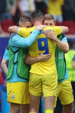Düsseldorf, Almanya 21.06.2024: Dusseldorf 'taki Dsseldorf Arena' da Slovakya ile Ukrayna arasında oynanan E aşaması grup futbol maçı