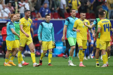 Düsseldorf, Almanya 21.06.2024: Dusseldorf 'taki Dsseldorf Arena' da Slovakya ile Ukrayna arasında oynanan E aşaması grup futbol maçı