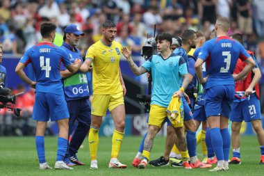 Düsseldorf, Almanya 21.06.2024: Dusseldorf 'taki Dsseldorf Arena' da Slovakya ile Ukrayna arasında oynanan E aşaması grup futbol maçı
