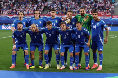 Leipzig, Almanya 24.06.2024: İtalya takımı, Leipzig Stadyumu 'nda Hırvatistan ile İtalya arasında oynanan 3..