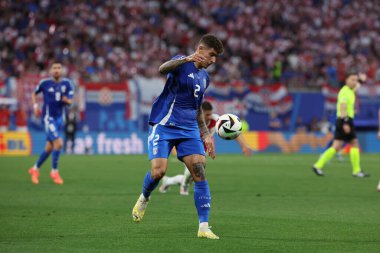 Leipzig, Almanya 24.06.2024: UEFA EURO 2024 Matchday 3 maçında, Hırvatistan ile İtalya arasındaki B aşaması futbol maçı Leipzig Stadyumu 'nda gerçekleşti..