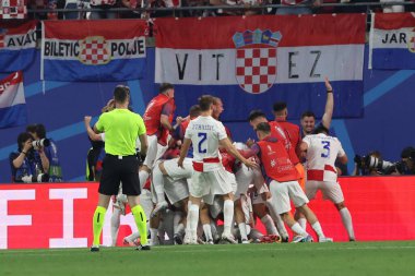 Leipzig, Almanya 24.06.2024: Hırvat Luca Modriç, Leipzig Stadyumu 'nda Hırvatistan ile İtalya arasında oynanan UEFA EURO 2024 karşılaşmasında 1-0' lık gol attı..