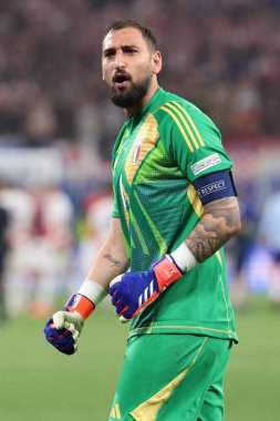 Leipzig, Almanya 24.06.2024: İtalyan Gianluigi Donnarumma, Hırvatistan ile İtalya arasında Leipzig Stadyumu 'nda oynanan 3..