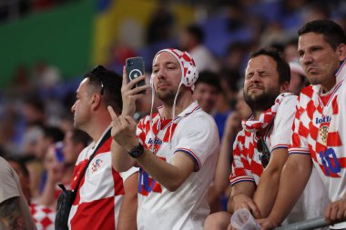 Leipzig, Almanya 24.06.2024: UEFA EURO 2024 Matchday 3 maçında, Hırvatistan ile İtalya arasındaki B aşaması futbol maçı Leipzig Stadyumu 'nda gerçekleşti..