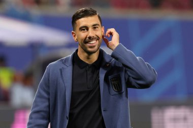 Leipzig, Almanya 24.06.2024: UEFA EURO 2024 Maçı sonunda İtalyan Mattia Zaccagni, Hırvatistan ile İtalya arasında Leipzig Stadyumu 'nda oynanan B aşaması futbol karşılaşması..