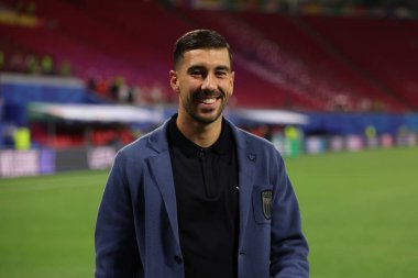 Leipzig, Almanya 24.06.2024: UEFA EURO 2024 Maçı sonunda İtalyan Mattia Zaccagni, Hırvatistan ile İtalya arasında Leipzig Stadyumu 'nda oynanan B aşaması futbol karşılaşması..