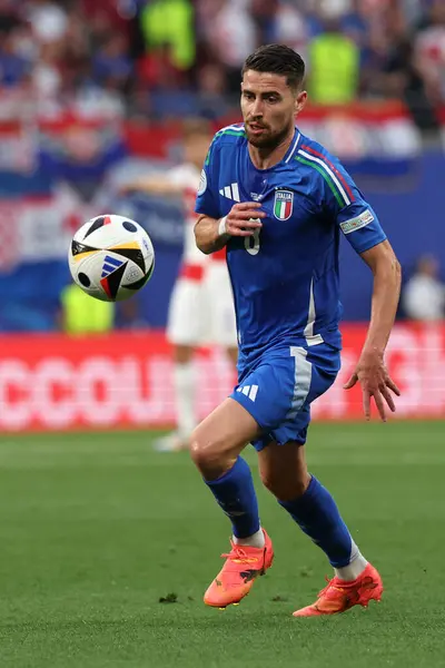 stock image Leipzig, Germany 24.06.2024: Jorginho of Italy during  the UEFA EURO 2024 Matchday 3, group stage B football match between Croatia vs Italy at Leipzig Stadium.