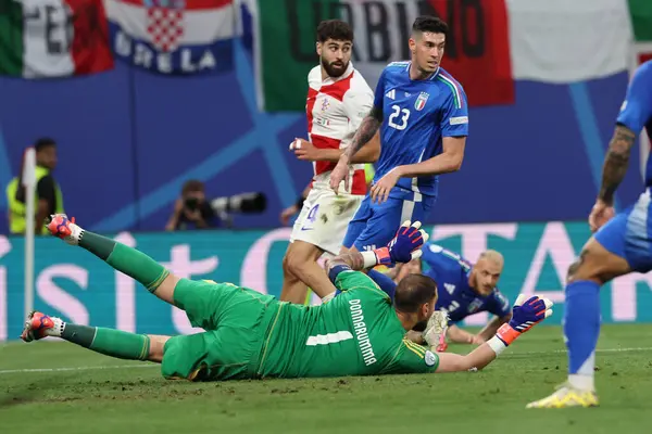 stock image Leipzig, Germany 24.06.2024:  Gianluigi Donnarumma of Italy during  the UEFA EURO 2024 Matchday 3, group stage B football match between Croatia vs Italy at Leipzig Stadium.