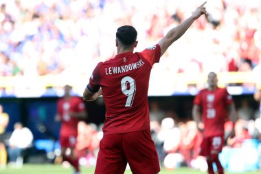 Dortmund, Almanya 25.06.2024: UEFA EURO 2024 maçında Polonyalı Robert Lewandowski, Fransa ile Polonya arasındaki D aşaması futbol maçı BVB Stadion Dortmund.