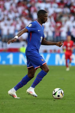 Dortmund, Almanya 25.06.2024: Fransız Ousmane Dembl\ UEFA EURO 2024 Maçı sırasında, Fransa ile Polonya arasındaki D aşaması futbol maçı BVB Stadion Dortmund 'da