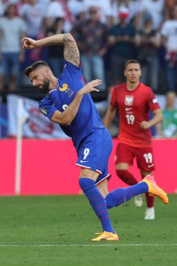 Dortmund, Almanya 25.06.2024: UEFA EURO 2024 maçında Fransız Olivier Giroud, Fransa ile Polonya arasındaki D aşaması futbol maçı BVB Stadion Dortmund.