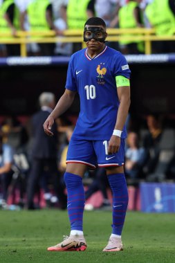 Dortmund , Germany 25.06.2024: Kylian Mbappe of France during the UEFA EURO 2024 Matchday 3, group stage D football match between France vs Poland at BVB Stadion Dortmund. clipart