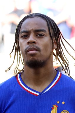 Dortmund, Almanya 25.06.2024: UEFA EURO 2024 maçında Fransız Bradley Barcola, Fransa ile Polonya arasındaki D aşaması futbol maçı BVB Stadion Dortmund.