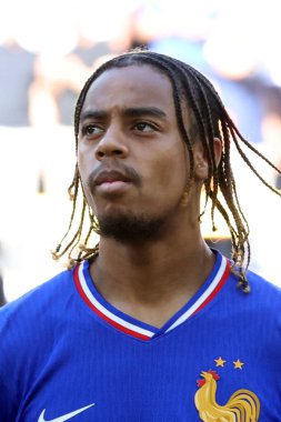 Dortmund, Almanya 25.06.2024: UEFA EURO 2024 maçında Fransız Bradley Barcola, Fransa ile Polonya arasındaki D aşaması futbol maçı BVB Stadion Dortmund.