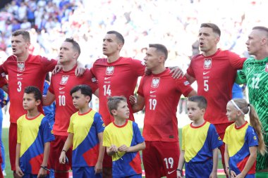 Dortmund, Almanya 25.06.2024: Polonya takımı UEFA EURO 2024 Matchday 3, Fransa ile Polonya arasındaki D aşaması futbol maçı BVB Stadion Dortmund 'da.