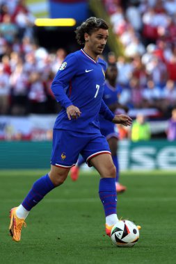 Dortmund, Almanya 25.06.2024: UEFA EURO 2024 maçında Fransız Antoine Griezmann, Fransa ile Polonya arasındaki D aşaması futbol maçı BVB Stadion Dortmund.