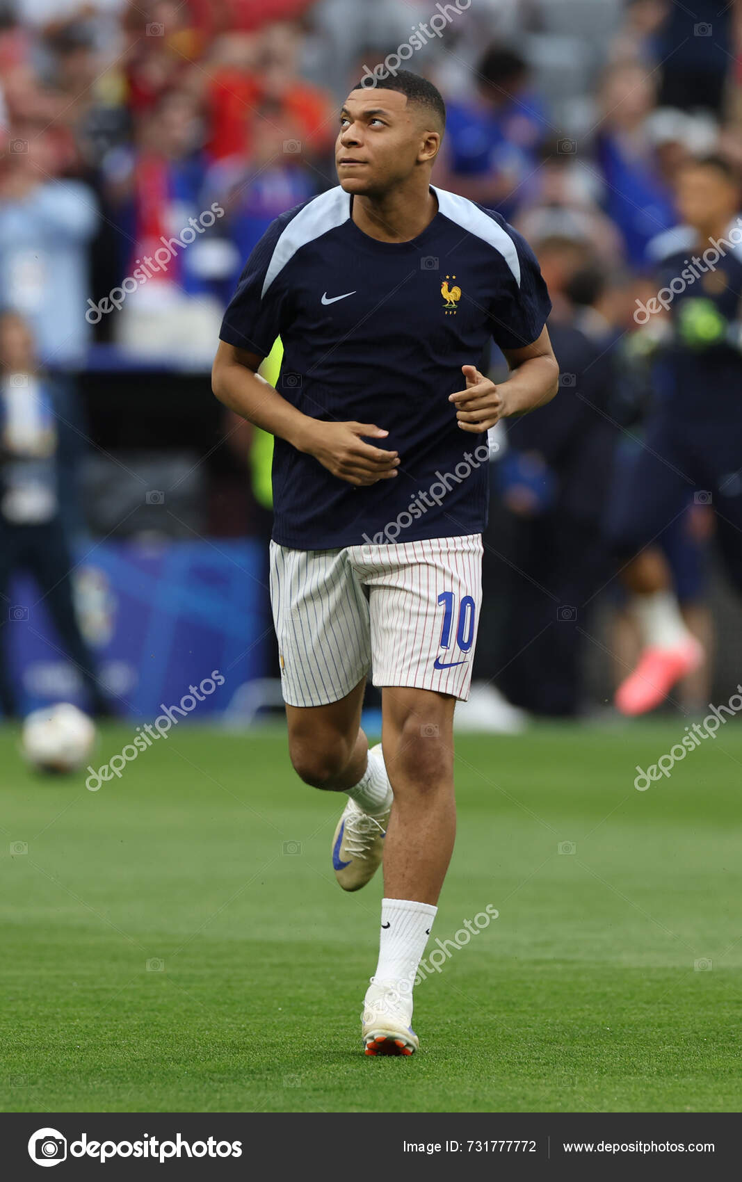 Munich Allemagne 2024 Kylian Mbappe France Échauffement Avant Les Demi