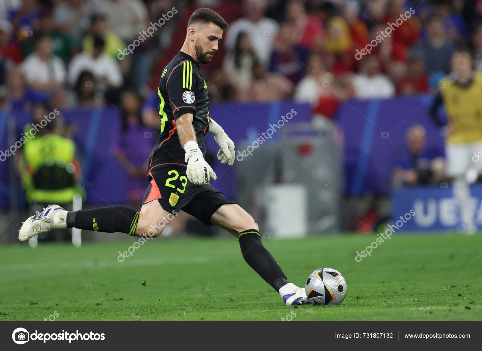 Munich Germany 2024 Unai Simon Spain Uefa Euro 2024 Semi — Stock