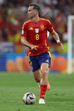 Münih, Almanya 09.07.2024: İspanya 'dan Fabian Ruiz UEFA EURO 2024 yarı finallerinde, İspanya ile Fransa arasında Münih' teki Allianz Arena maçında oynanan futbol karşılaşması