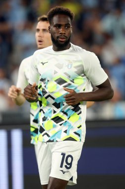 Rome, Italy 18.08.2024 : Boulaye Dia of Lazio during warm-up before Italian football championship Serie A Enilive 2024-2025  match SS Lazio vs Venezia FC at Stadio Olimpico in Rome on August 18, 2024. clipart