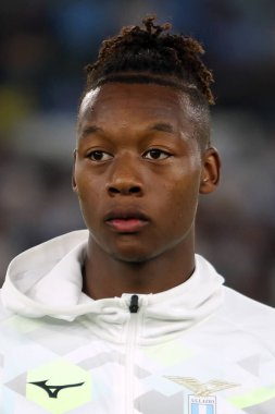 Roma, İtalya 18.08.2024: Lazio 'dan Tijjani Noslin İtalya futbol şampiyonluğu sırasında Serie A Enilive 2024-2025 karşılaşmasında SS Lazio-Venezia FC maçı 18 Ağustos 2024' te Roma 'da Stadio Olimpico' da oynanmıştır..