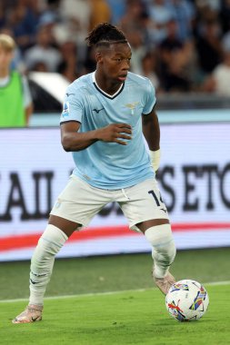 Roma, İtalya 18.08.2024: Lazio 'dan Tijjani Noslin İtalya futbol şampiyonluğu sırasında Serie A Enilive 2024-2025 karşılaşmasında SS Lazio-Venezia FC maçı 18 Ağustos 2024' te Roma 'da Stadio Olimpico' da oynanmıştır..