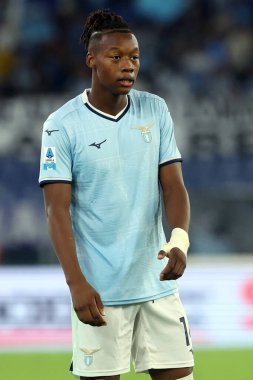 Roma, İtalya 18.08.2024: Lazio 'dan Tijjani Noslin İtalya futbol şampiyonluğu sırasında Serie A Enilive 2024-2025 karşılaşmasında SS Lazio-Venezia FC maçı 18 Ağustos 2024' te Roma 'da Stadio Olimpico' da oynanmıştır..