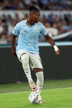 Roma, İtalya 18.08.2024: Lazio 'dan Tijjani Noslin İtalya futbol şampiyonluğu sırasında Serie A Enilive 2024-2025 karşılaşmasında SS Lazio-Venezia FC maçı 18 Ağustos 2024' te Roma 'da Stadio Olimpico' da oynanmıştır..