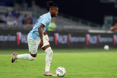 Roma, İtalya 18.08.2024: Lazio 'dan Tijjani Noslin İtalya futbol şampiyonluğu sırasında Serie A Enilive 2024-2025 karşılaşmasında SS Lazio-Venezia FC maçı 18 Ağustos 2024' te Roma 'da Stadio Olimpico' da oynanmıştır..