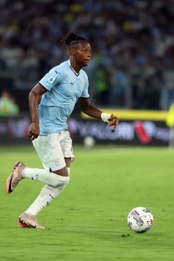 Roma, İtalya 18.08.2024: Lazio 'dan Tijjani Noslin İtalya futbol şampiyonluğu sırasında Serie A Enilive 2024-2025 karşılaşmasında SS Lazio-Venezia FC maçı 18 Ağustos 2024' te Roma 'da Stadio Olimpico' da oynanmıştır..