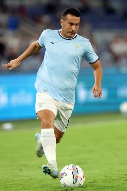 Roma, İtalya 18.08.2024: İtalyan futbolcu Pedro Serie A Enilive 2024-2025 maçında SS Lazio - Venezia FC - Stadio Olimpico, 18 Ağustos 2024.