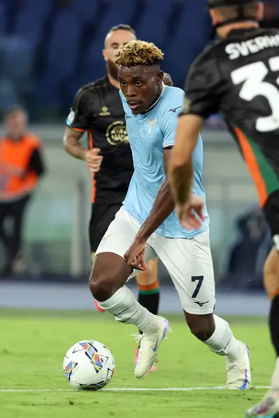 stock image Rome, Italy 18.08.2024 :  Fisayo Dele- Bashiru of Lazio during Italian football championship Serie A Enilive 2024-2025  match SS Lazio vs Venezia FC at Stadio Olimpico in Rome on August 18, 2024.