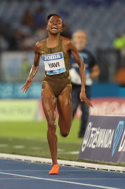 Rome, Italy 30.08.2024 : YAVI Winfred win 3000M STEEPLECHASE WOMEN athletic competition Golden Gala Pietro Mennea Rome 2024 - Diamond League at Stadio Olimpico in Rome on August 30, 2024. clipart