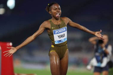 Roma, İtalya 30.08.2024: YAVI Winfred 3000M STEEPLECHASE KADINLARI Atletizm Yarışması Altın Gala Pietro Mennea Rome 2024 - 30 Ağustos 2024 'te Roma' daki Stadio Olimpico 'da Diamond League.